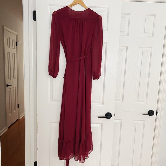 WAYF Ruffle Wrap Maxi Dress - Picture 2 of 9